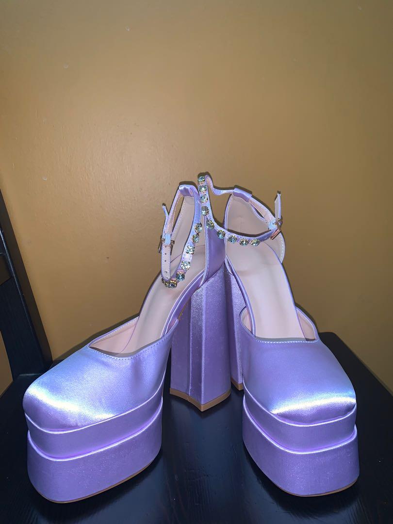 Lilac outlet platform heels