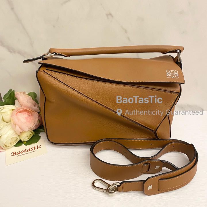 Loewe Puzzle Bag Medium Tan Luxury Bags Wallets on Carousell