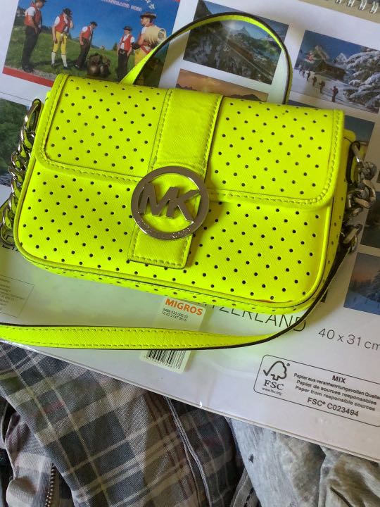 Michael kors neon green bag on sale