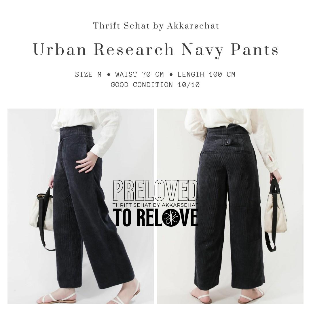 Navy Corduroy Pants, Fesyen Wanita 