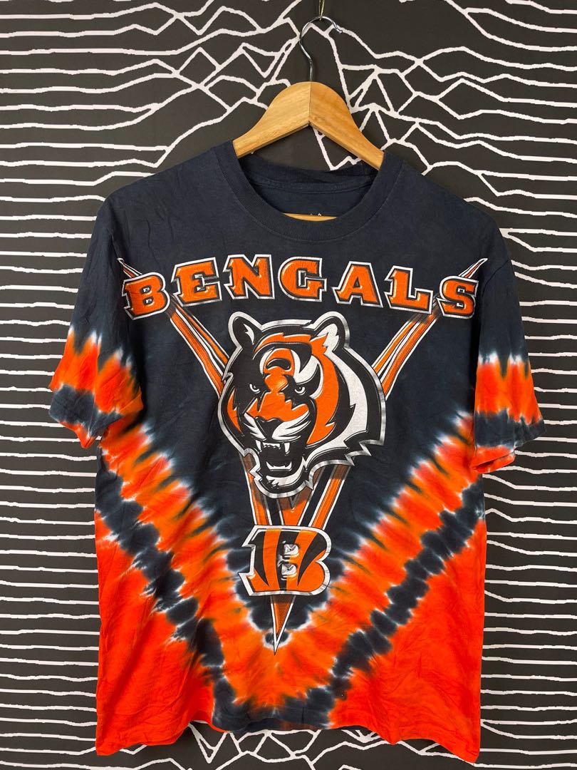 NFL Team Cincinati Bengals Tye Dye Tshirt, Men's Fashion, Tops