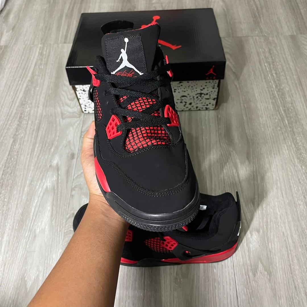 Nike air jordan 4 thunder red, Fesyen 