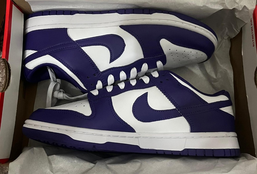 Nike Dunk Low Court Purple, Men's Fashion, Footwear, Sneakers on Carousell