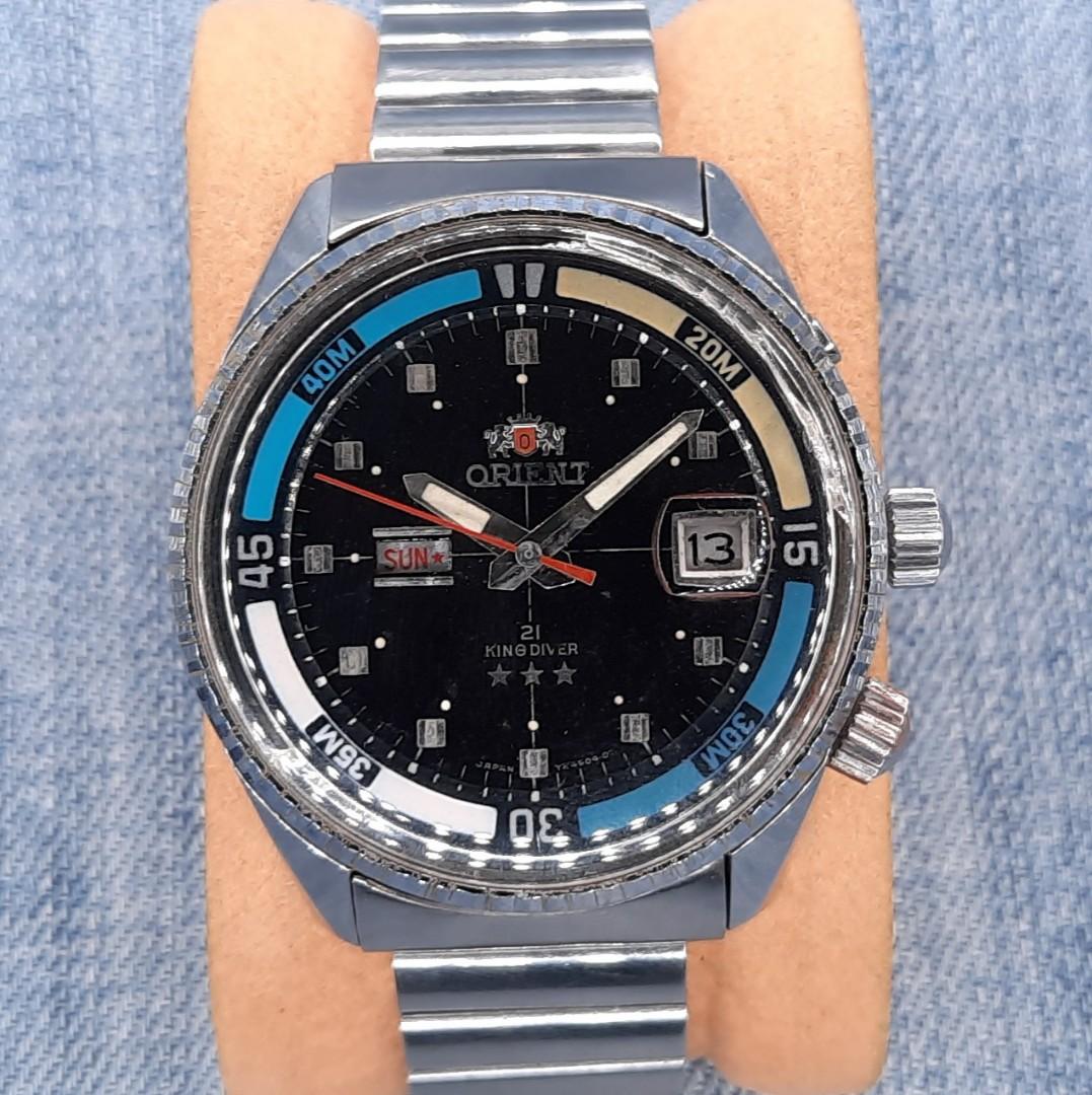 Orient King Diver Three Star Day And Date Automatic Watch