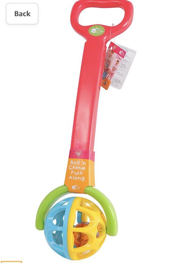 PlayGo Roll 'N Chime Push Along Toy - Detachable Rolling Ball With Bells For Babies 6+ Months