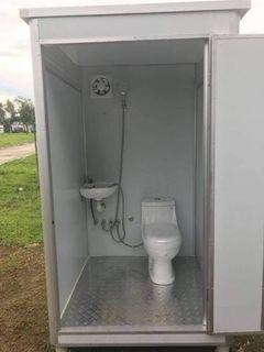 PORTABLE TOILET WHITE (COMPLETE SET WITH SHOWER)