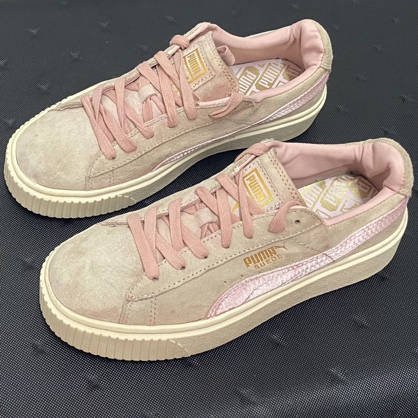 puma platform pink suede