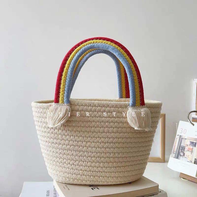 Cherry sales straw bag