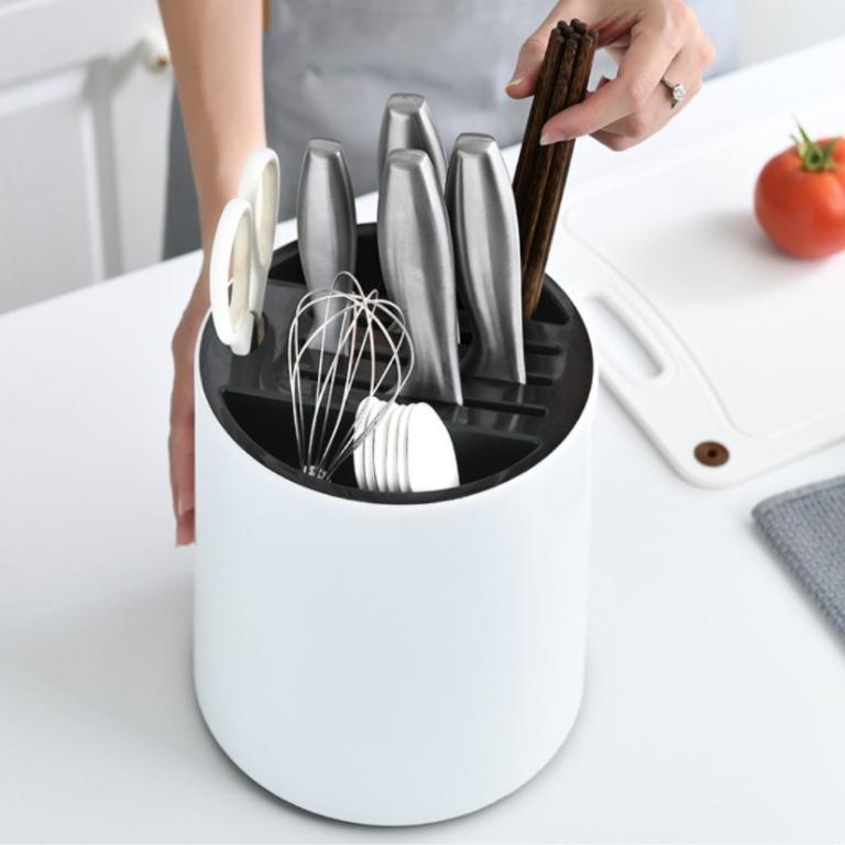 Rotating Kitchen Utensil Holder with Removable