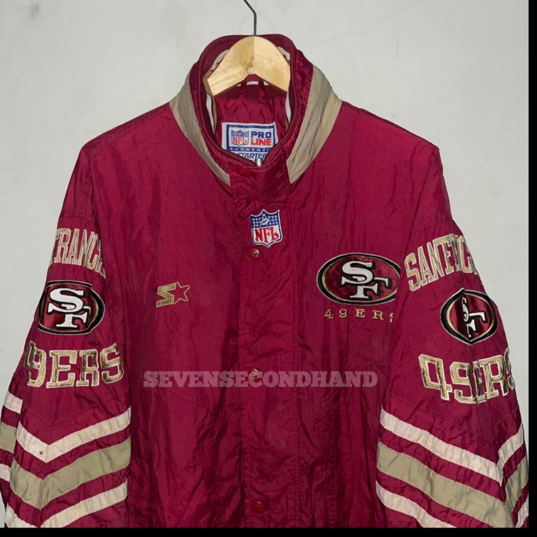 San Francisco 49ers: 1990's Champion Spellout Proline Sideline Jacket –  National Vintage League Ltd.