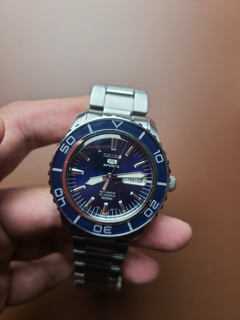 SEIKO SNZH55K Fifty Fathoms Blue Colour Men s Fashion