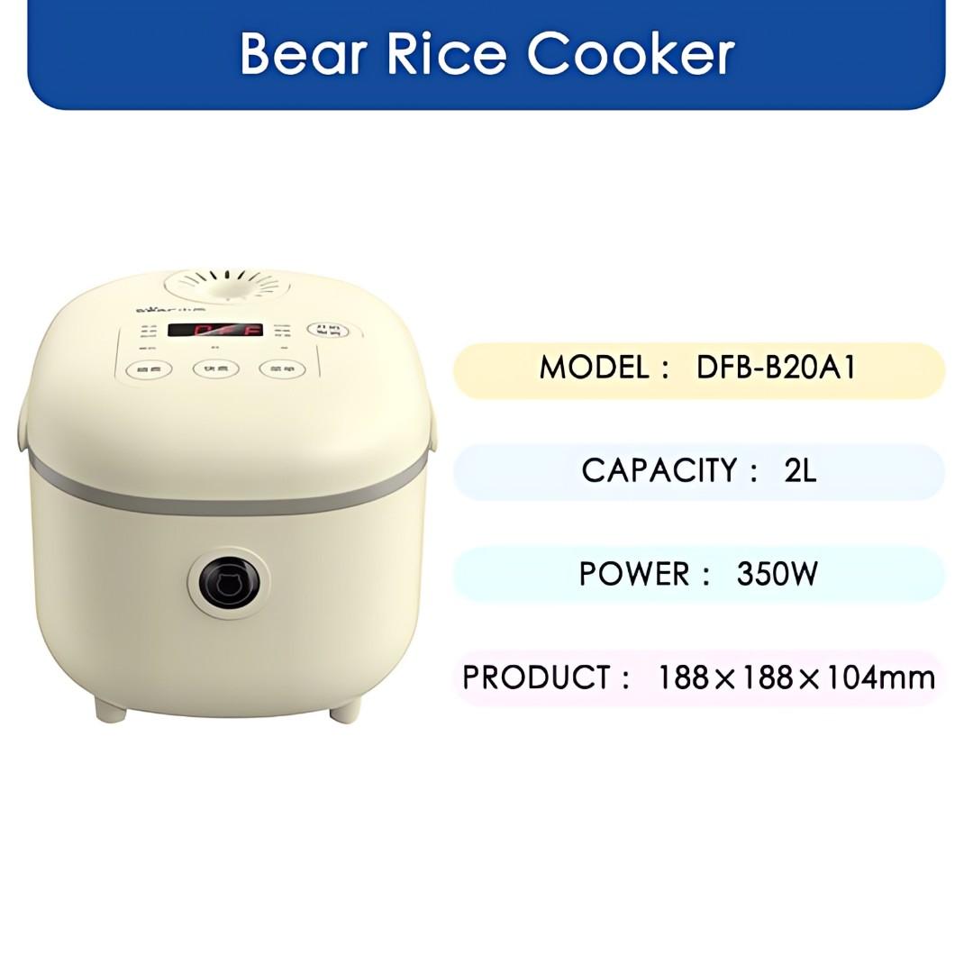 SG Ready Stock Bear Rice Cooker DFB-B20A1 smart reservation cooking small  2L 小熊电饭煲智能预约煮饭小型2L, TV & Home Appliances, Kitchen Appliances, Cookers on  Carousell