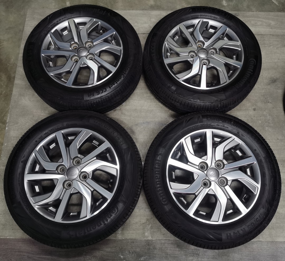 Sport Rim 14 inch Perodua Original 4x100 Siap Tayar 175/65/14 Bunga ...