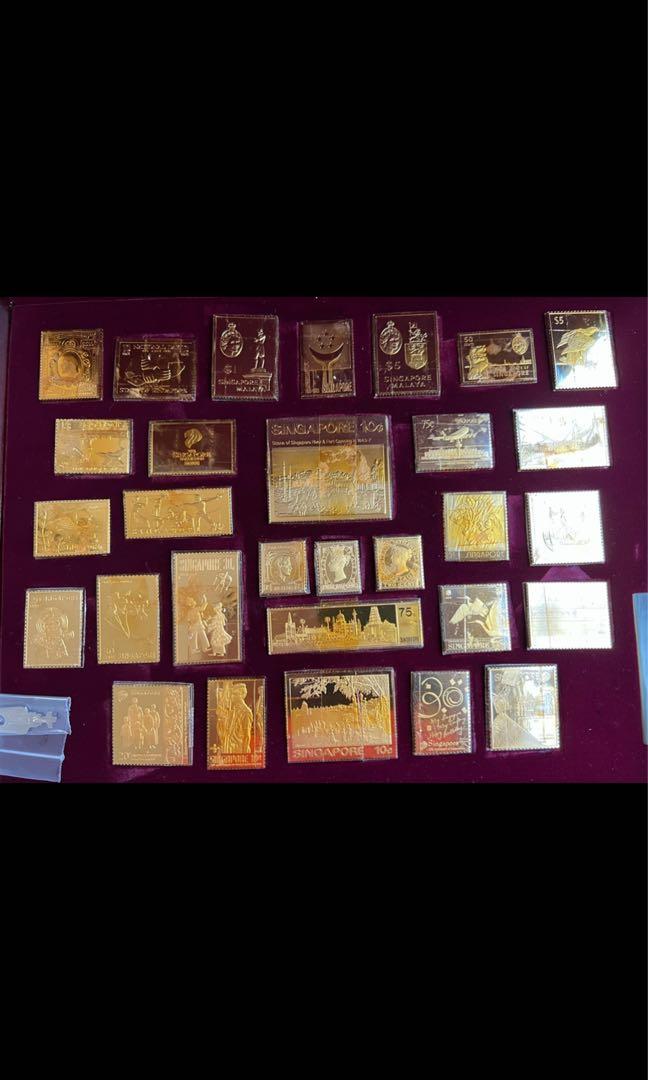 Gold plated stamp sale