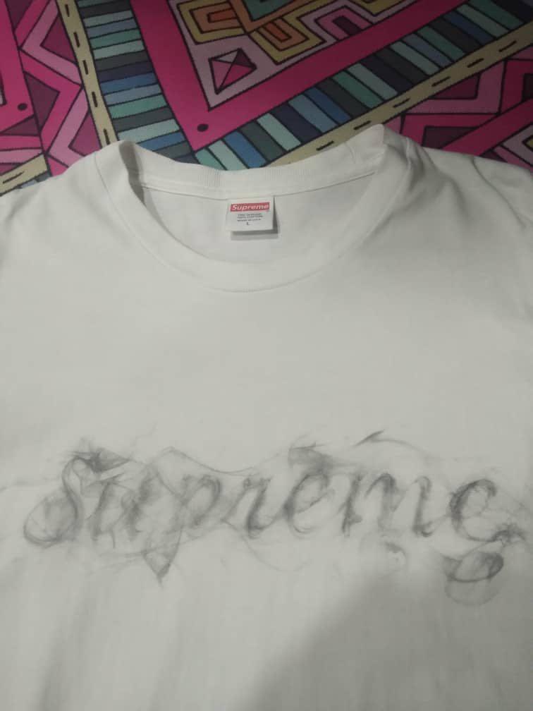 Supreme smoke tee white top
