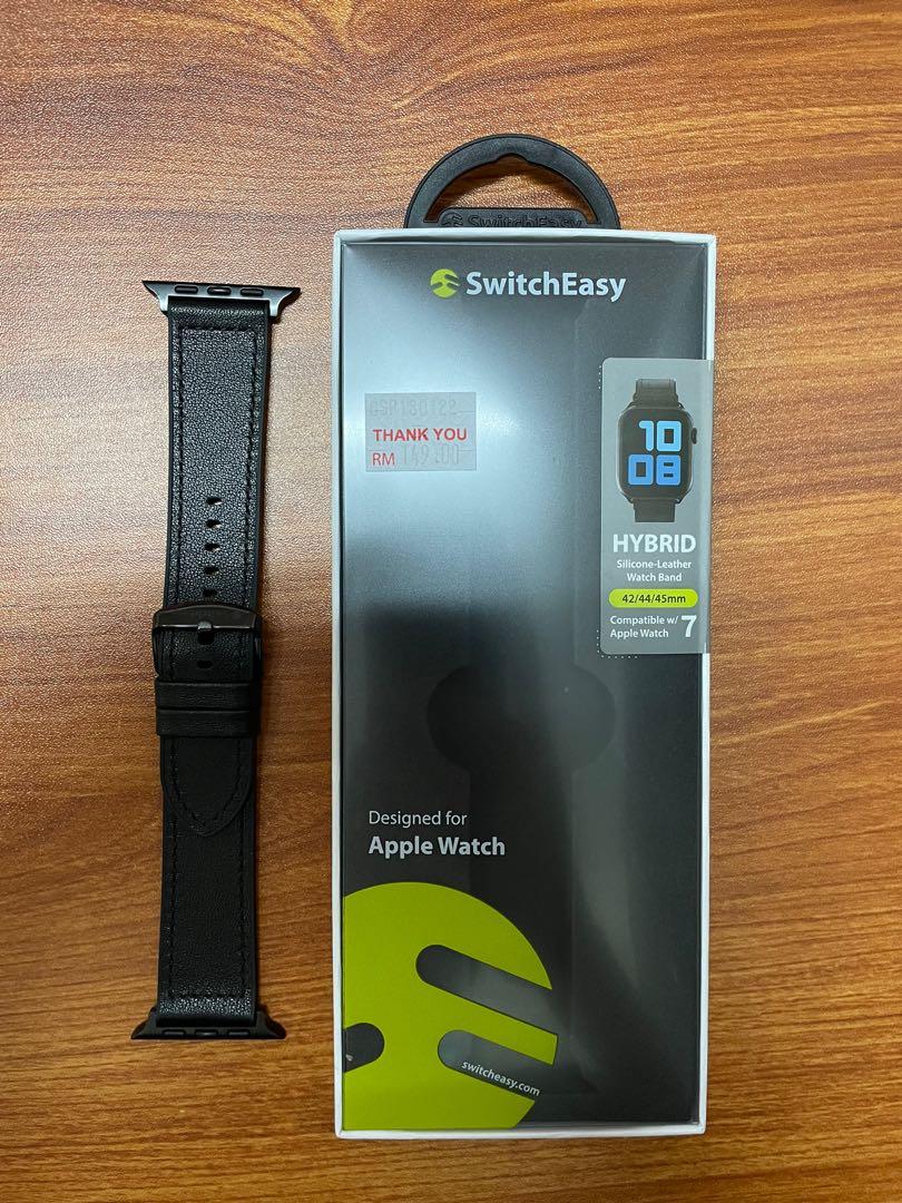 SwitchEasy Hybrid Silicone Leather Apple Watch Band Men s Fashion