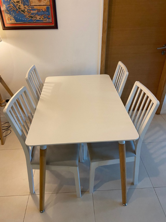 Table and x4 Chairs sold together, Furniture & Home Living, Furniture