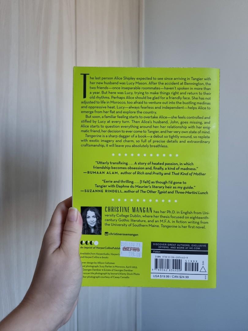 Tangerine by Christine Mangan (Category: Storybooks) located in Manila. Submitted by meryl_ (Listing ID 1156036951, Image 2). Description: Read once, bought from Fully Booked. With foxing on the sides..
