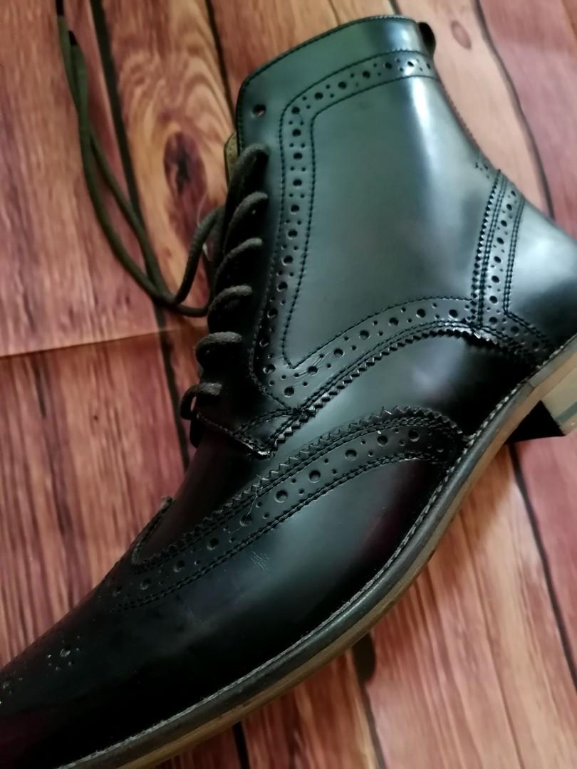 Topman leather outlet boots