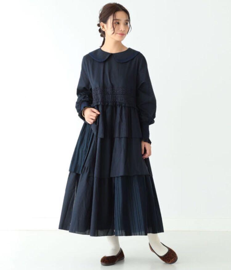 TORI-TO × BEAMS BOY /チュール 肌寒 レイヤー ミッド ワンピース