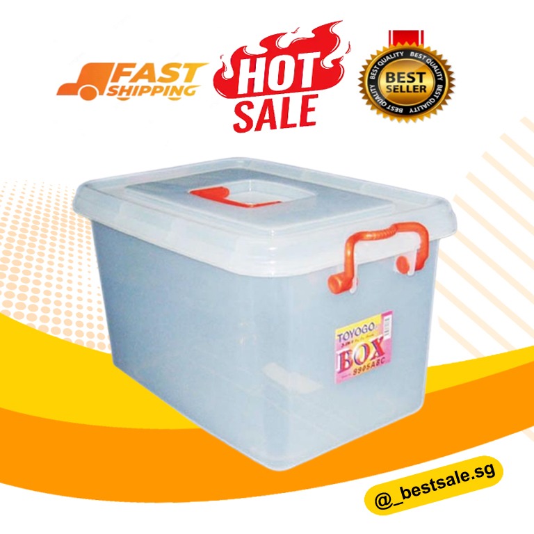 TOYOGO STORAGE BOX WITH COVER 19L -9905, Furniture & Home Living ...