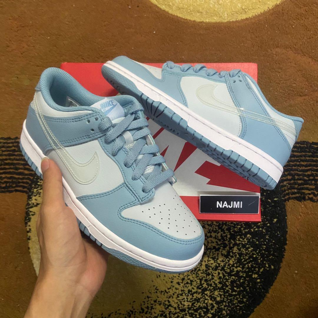 UK4.5] NIKE DUNK LOW AURA CLEAR SWOOSH GS DH9765-401, Women's