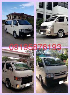 Van for rent rental hire makati manila pasay general trias cavite
