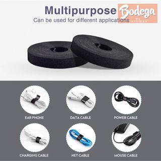 Velcro Hook and Loop Fastener Back to back magic tape cable organizer wire mouse 12mm self gripping lightning type c usb earphones cable ties zip