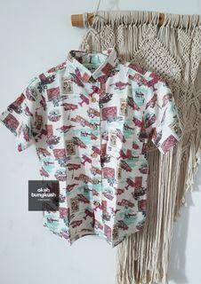 WEEKEND SALE - Kemeja Motif Airplane Retro Vibe