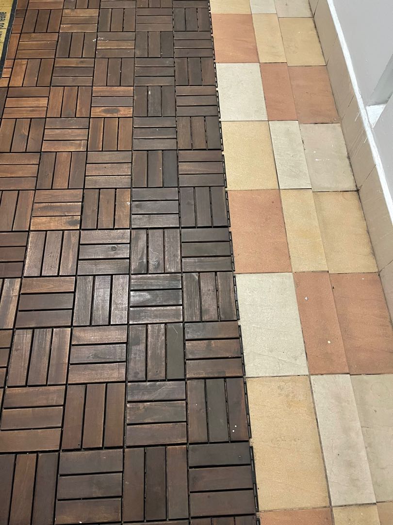 Wooden Deck Tiles (ikea), Furniture & Home Living, Outdoor Furniture on