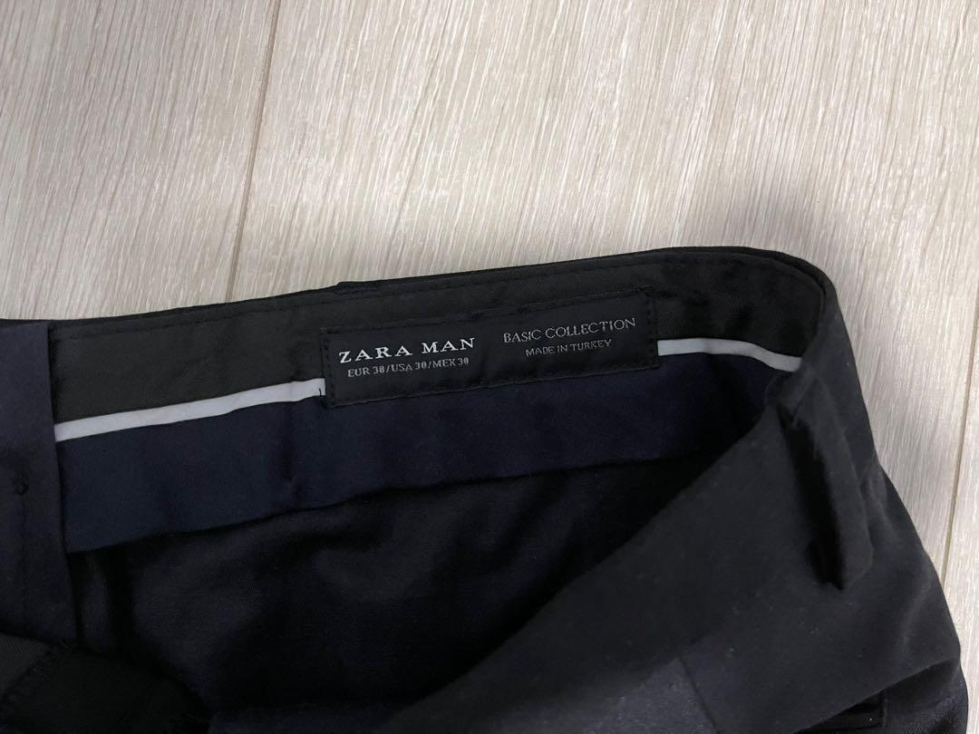 Zara Men Work Pants Trousers Black - Like New (Us Size 30), Men'S Fashion,  Bottoms, Trousers On Carousell