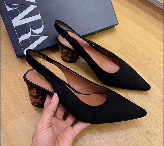 zara black suede heels