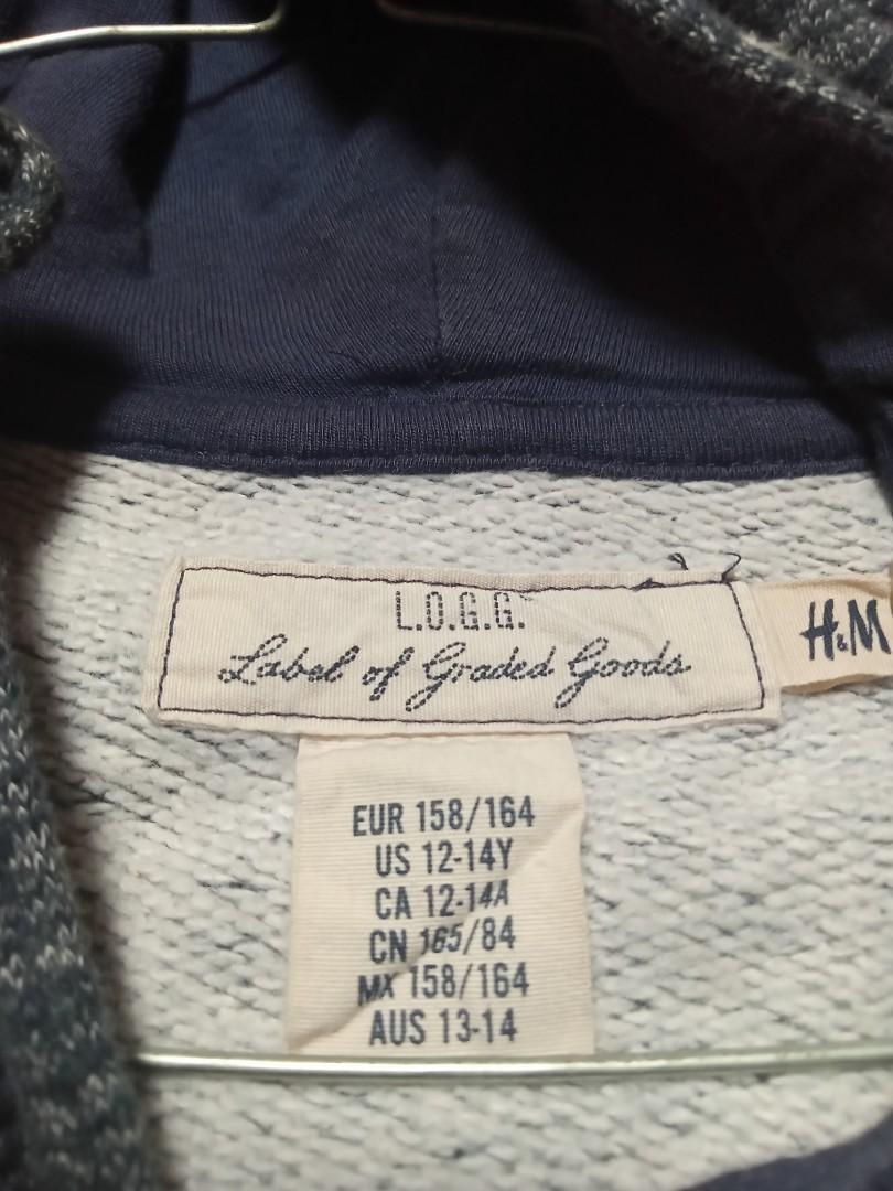 Zip Hoodie label of graded goods H&M