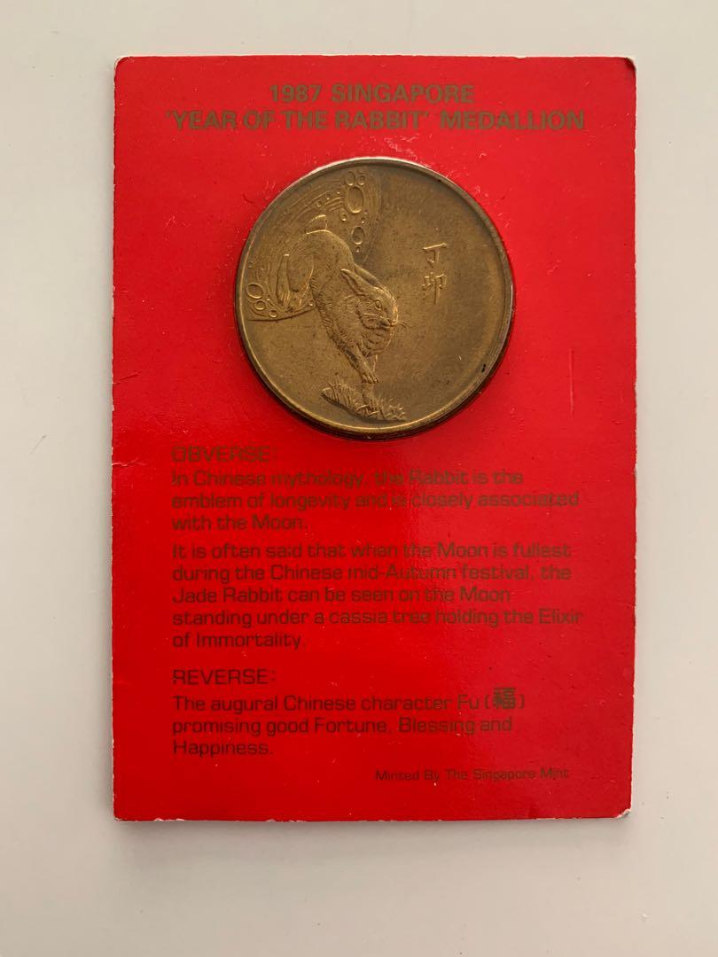1987-singapore-year-of-the-rabbit-medallion-hobbies-toys