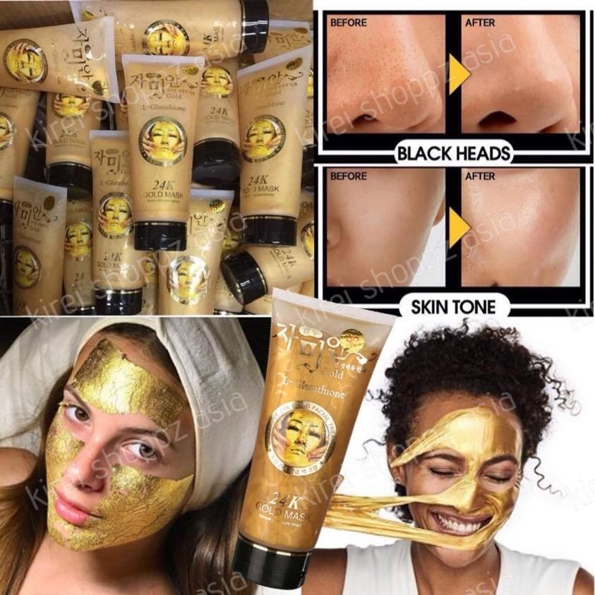 l glutathione gold mask 24K Korea Gold Silver Mask Cream Facial Care Treatment L- Glutathione 220  ml, Beauty & Personal Care, Face, Face Care Products on Carousell