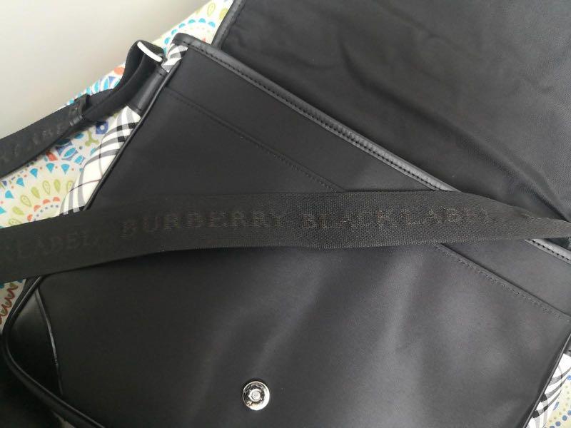 絕對正品Burberry Black Label 絕版男裝斜孭袋購自日本, 名牌, 手袋及 