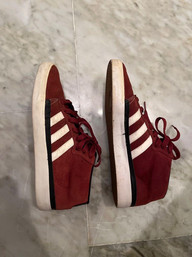 Adidas Skater Shoes Maroon US 9.5 Men s Fashion Footwear