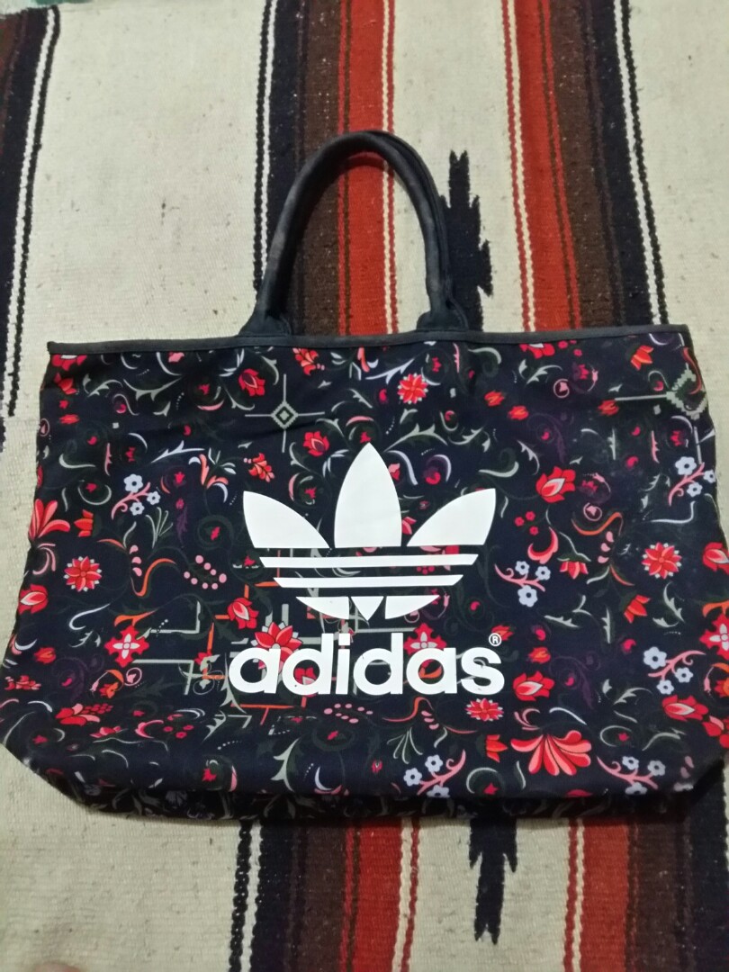 Adidas trifoil floral tote bag
