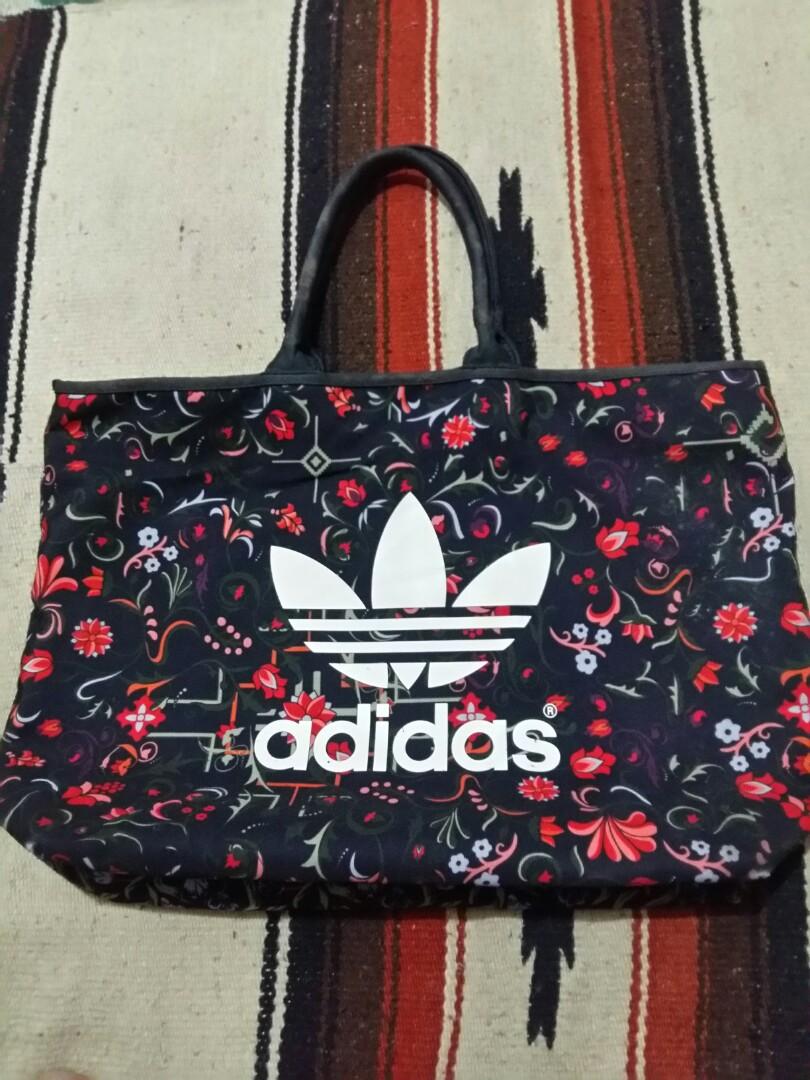 Adidas trifoil floral tote bag