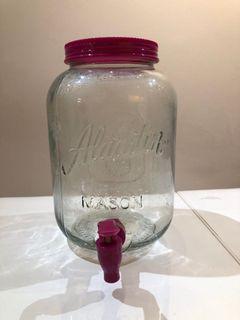 Aladdin Glass Mason Jar Water Dispenser 3.8L