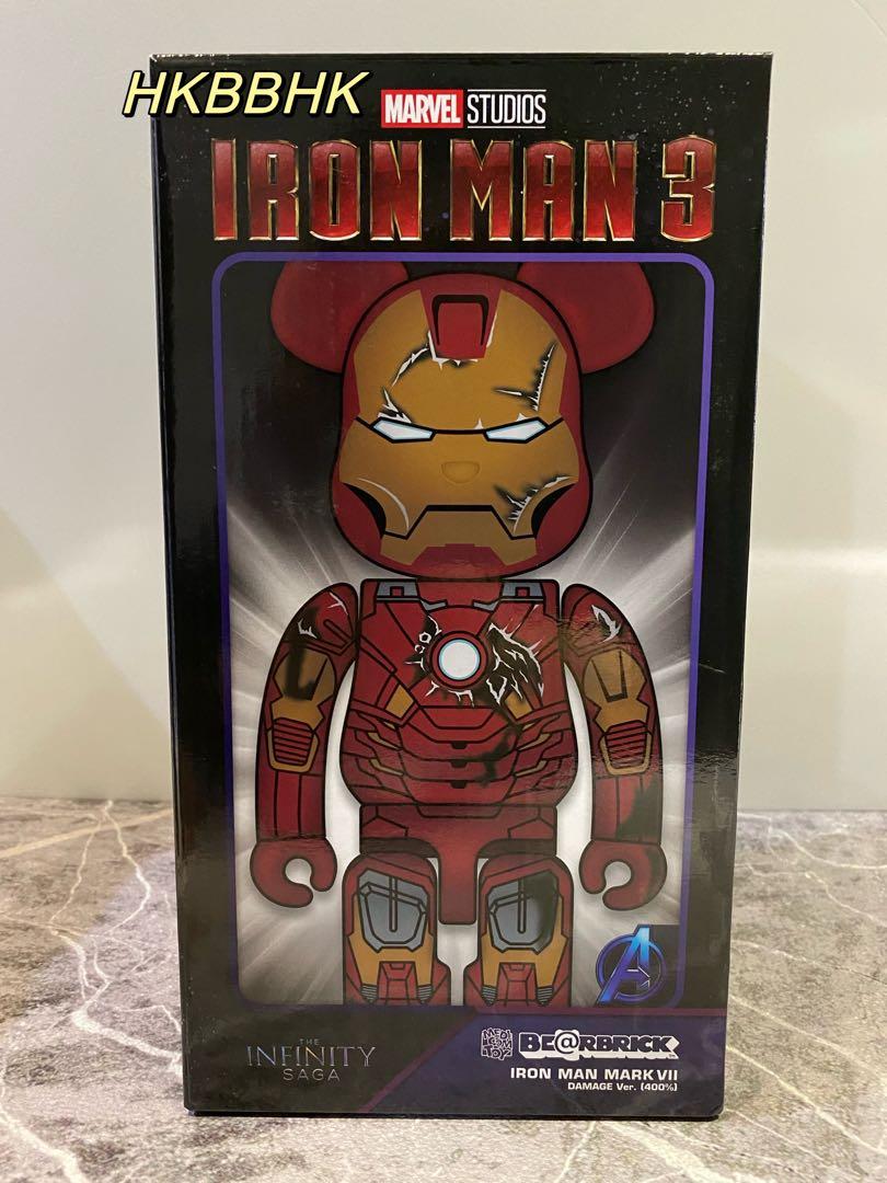 Bearbrick IRON MAN MARK VII DAMAGE Ver. 400%, 興趣及遊戲, 玩具