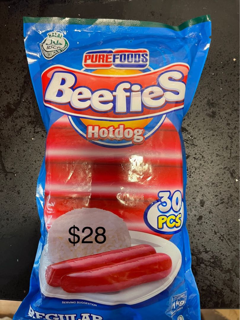Beefies hotdog halal, Food & Drinks, Chilled & Frozen Food on Carousell