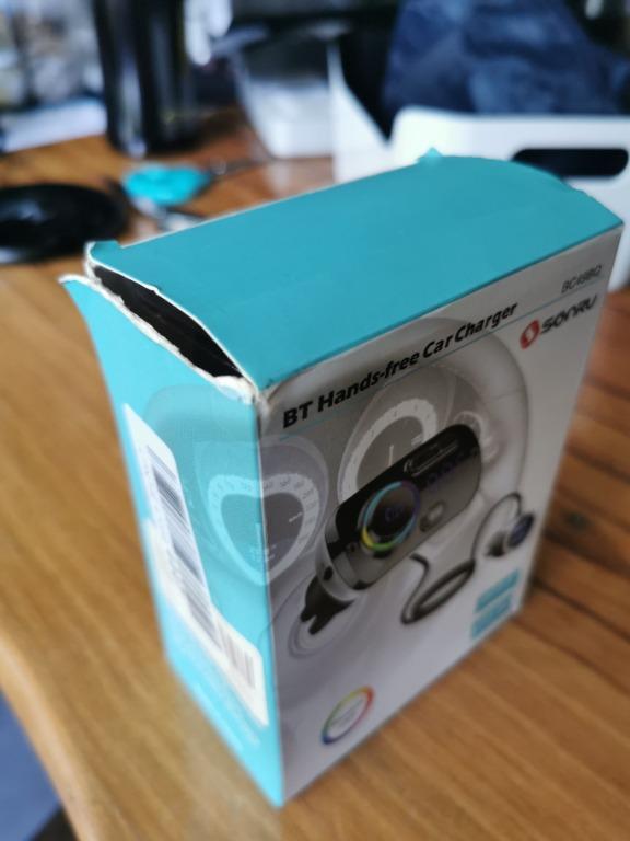 Bluetooth Car Charger, BC49BQ Wireless Bluetooth Car Kit, Fast Charging