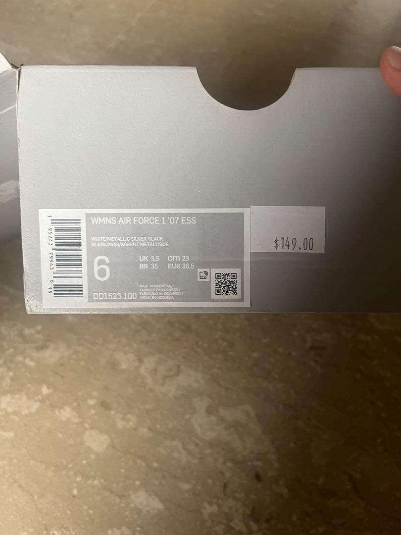 Nike air force discount with silver tick