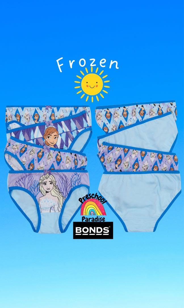Bonds (Australia) Disney Frozen Elsa Anna Princess Cotton Girls Underwear -  Pack of 4, Ready Stock