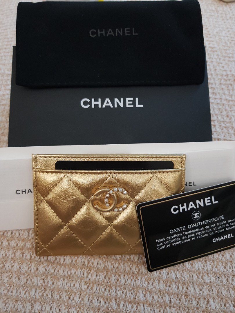 Authentic Chanel XL Cardholder in Embossed Leather, Luxury, Bags & Wallets  on Carousell