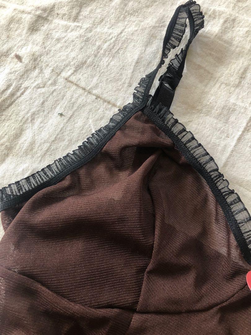 Bratex chocolate brown camisole (Category: Undergarments & Loungewear) located in Las Pinas. Submitted by svd1990 (Listing ID 1152675774, Image 3). Description: For sure buyers only as we have a no return/exchange/refund policy. Some items are thrifted, so please expect minor flaws. Majors flaws, if any, are indicated. Please manage your expectations. *size on tag XL, actual size M.