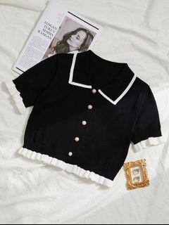 Button Front Frill Cardigan