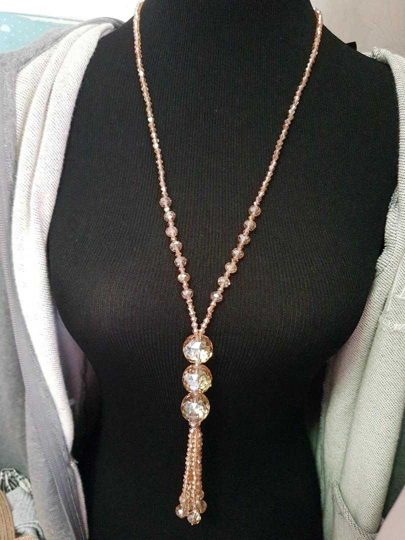 Champagne crystal new arrivals necklace