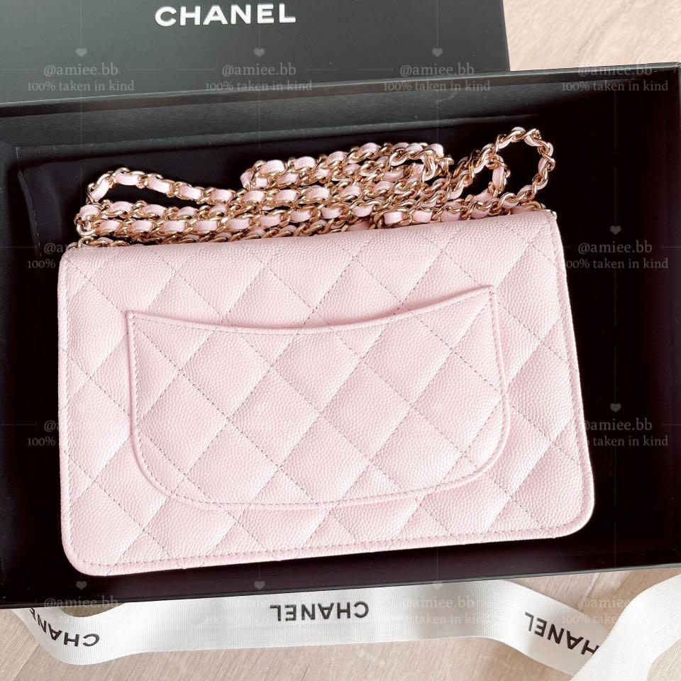 Chanel 22P WOC Wallet On Chain Light Pink Caviar (03/2022 Receipt), Luxury,  Bags & Wallets on Carousell
